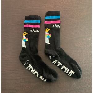 Chubbies Macaw‎ Retro 80s 90s Graphic Black Blue Pink Friday At Five Crew Socks